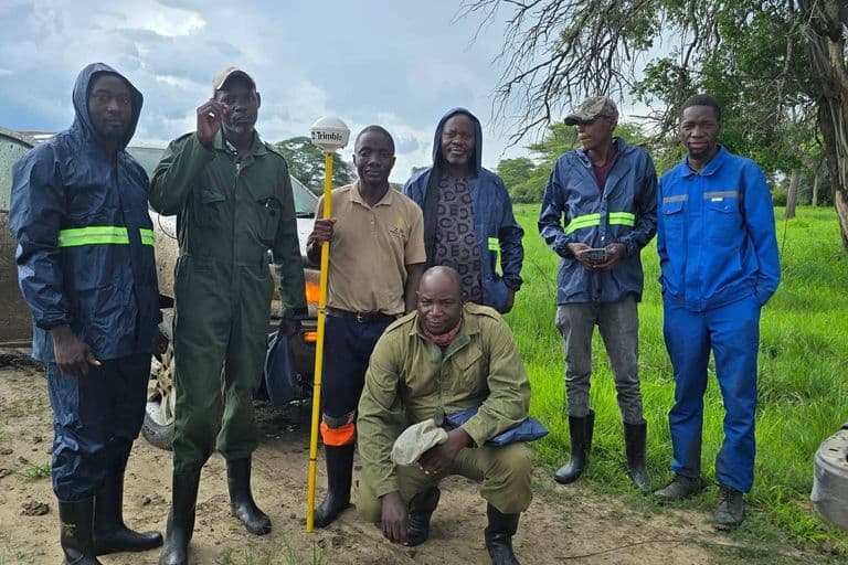 Survey team in the field